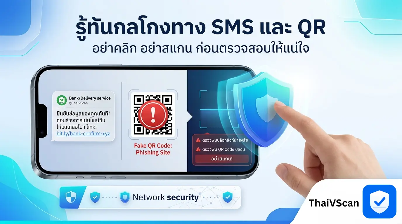 รู้ทันกลโกงทาง SMS และ QR - ภาพประกอบ